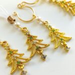 Gold Christmas Tree Nipple Rings with Crystals Adjustable nooses Non Piercing Nipple jewelry