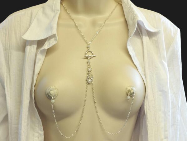 Reindeer Discreet Day O ring Necklace with removable chain to Nipple Rings or Nipple Nooses