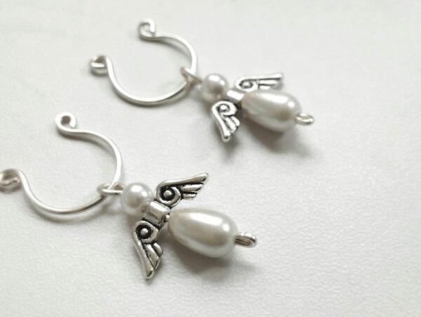 Pearl Angel Nipple clamps Adjustable nooses Non Piercing Cute Nipple Rings Nipple jewelry