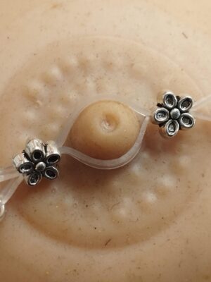 Non piercing nipple noose barbell Flower beads, Mature Body Jewelry, Sexy Nipple Jewelry gift