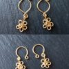 Adjustable Clip On Nipple Jewelry Nipple Rings No Piercing with Flower Charm