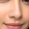 Wave Nose cuff Fake Nose Ring, Spiral cuff ring