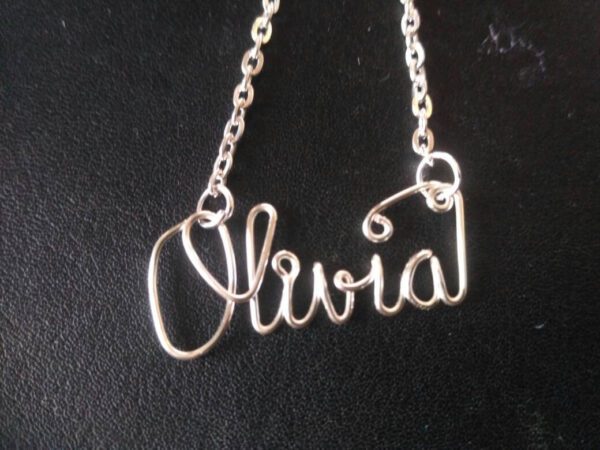 Personalized Necklace Custom Name Necklace Handmade Wire Letters Minimalist Jewelry gift for sister Bridesmaid gifts, Birthday gift ideas