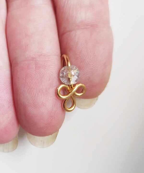 Personalised Belly Button ring, Birthstone Belly Bar, Navel Bar