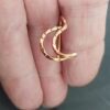 Moon Shape Navel Belly bar piercing, Belly Button Ring, hypoallergenic wire Body Jewelry