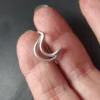Moon Shape Navel Belly bar piercing, Belly Button Ring,