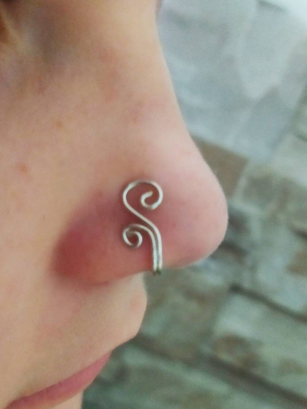 Cute Spiral Nose Ring Tiny Coil Nose Hoop, Handmade Minimalist Nose Jewelry