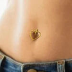 heart belly button hammered
