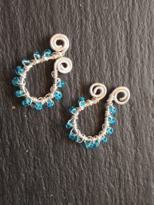 Adjustable Clip On Nipple Jewelry, Nipple Rings No Piercing with Crystal Beads