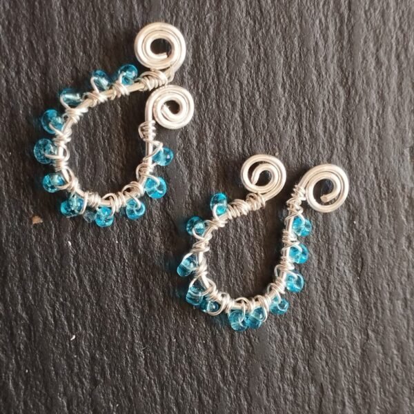Adjustable Clip On Nipple Jewelry, Nipple Rings No Piercing with Crystal Beads