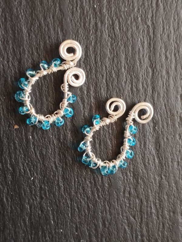 Adjustable Clip On Nipple Jewelry, Nipple Rings No Piercing with Crystal Beads