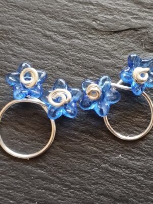 Non Piercing Adjustable Clip On Nipple Jewelry, Nipple Rings with Acrylic Flowers