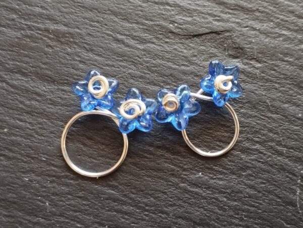 Non Piercing Adjustable Clip On Nipple Jewelry, Nipple Rings with Acrylic Flowers