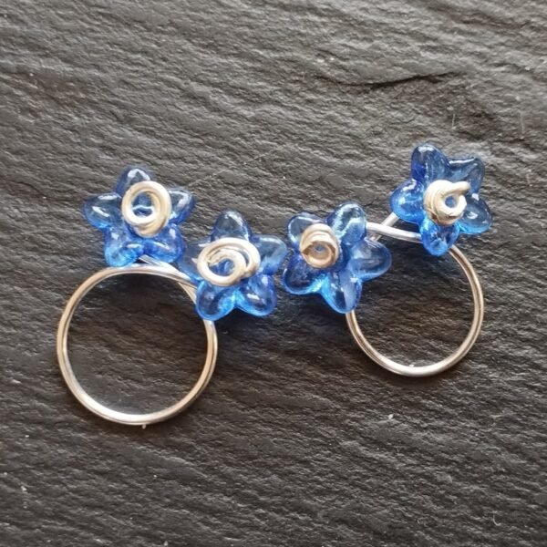 Non Piercing Adjustable Clip On Nipple Jewelry, Nipple Rings with Acrylic Flowers