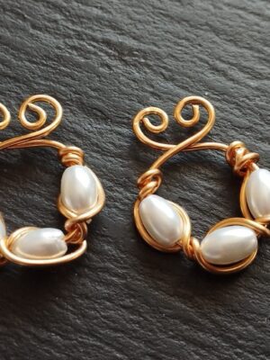 Elegant Nippies Adjustable Clip On Nipple Jewelry, Nipple Rings No Piercing with Crystal Pearls Nipple Clamp