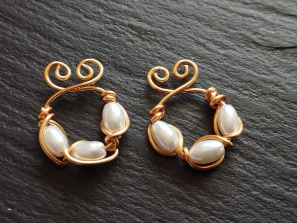 Elegant Nippies Adjustable Clip On Nipple Jewelry, Nipple Rings No Piercing with Crystal Pearls Nipple Clamp