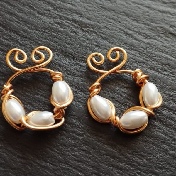 Elegant Nippies Adjustable Clip On Nipple Jewelry, Nipple Rings No Piercing with Crystal Pearls Nipple Clamp