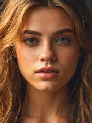 Non-Piercing Skull Septum Nose Ring Silver Gothic Jewelry