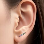 Rainbow Hematite Ear Climber | Stainless Steel Wire | 2mm Square Stones