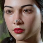 Heart Nose Chain Connector for Piercings Nostril Chain, Custom Stainless Steel Nasalang Double Chain