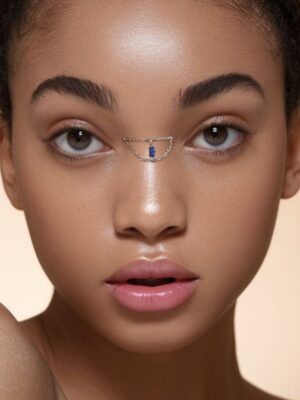 Custom Nose Chain Connector for Piercings Nostril Chain, Nasalang Stainless Steel Double Chain