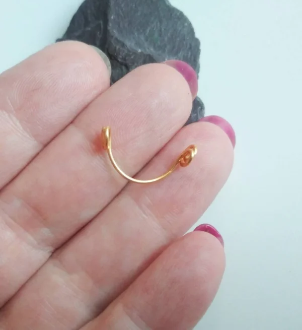 Spiral Nose bridge cuff, Nose Jewelry, nose cuff, Handmade Non Piercing nose jewellery