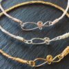 Custom Copper Anklet Bangle Bracelet Handmade Twisted Wire in Gold, Silver or Rose Gold