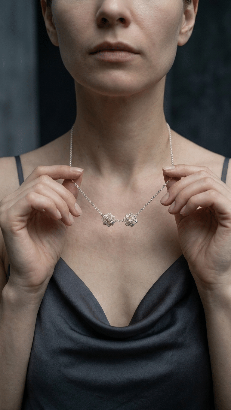 REPIOR AURA — Silver Sphere Steel Collar