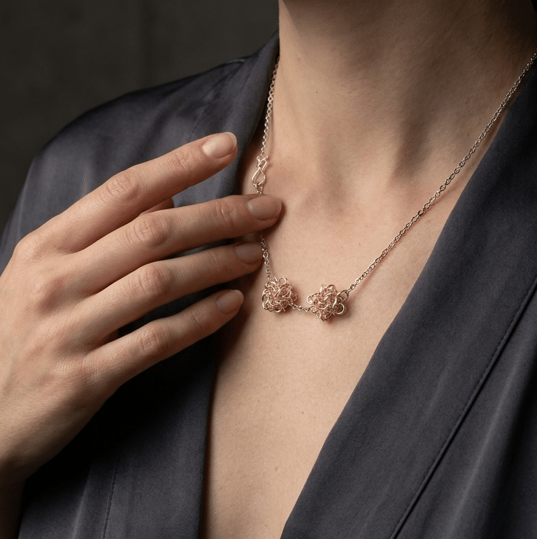 REPIOR AURA — Silver Sphere Steel Collar