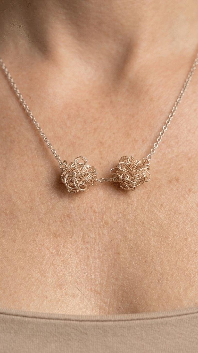 REPIOR AURA — Silver Sphere Steel Collar