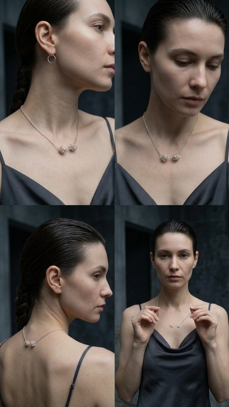 REPIOR AURA — Silver Sphere Steel Collar