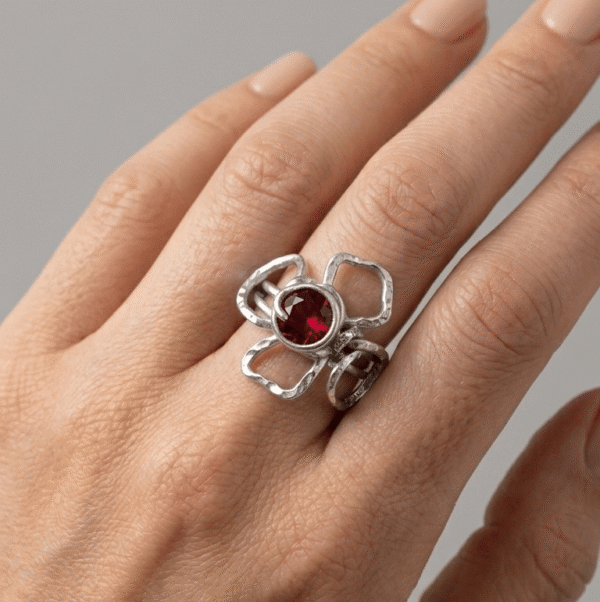 REPIOR CARNAL — 14k Gold Plated Aluminum Organic Floral Ring