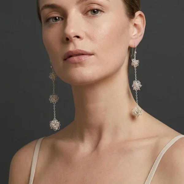 Aura Spheres Long Earrings